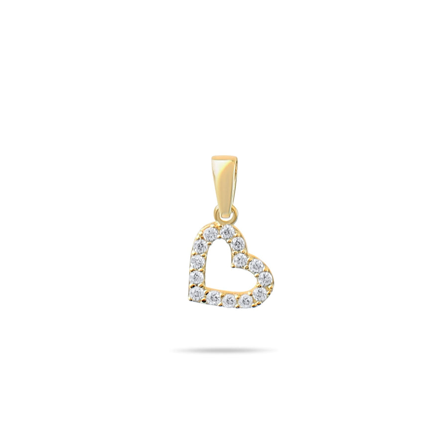 Kolié Cubic Zirconia Open Heart Pendant - Radiant Allure - Pendant Only - Kolié