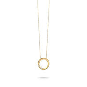 Kolié Gold Circle Necklace with Zirconia - Elegance in Full Circle - Kolié