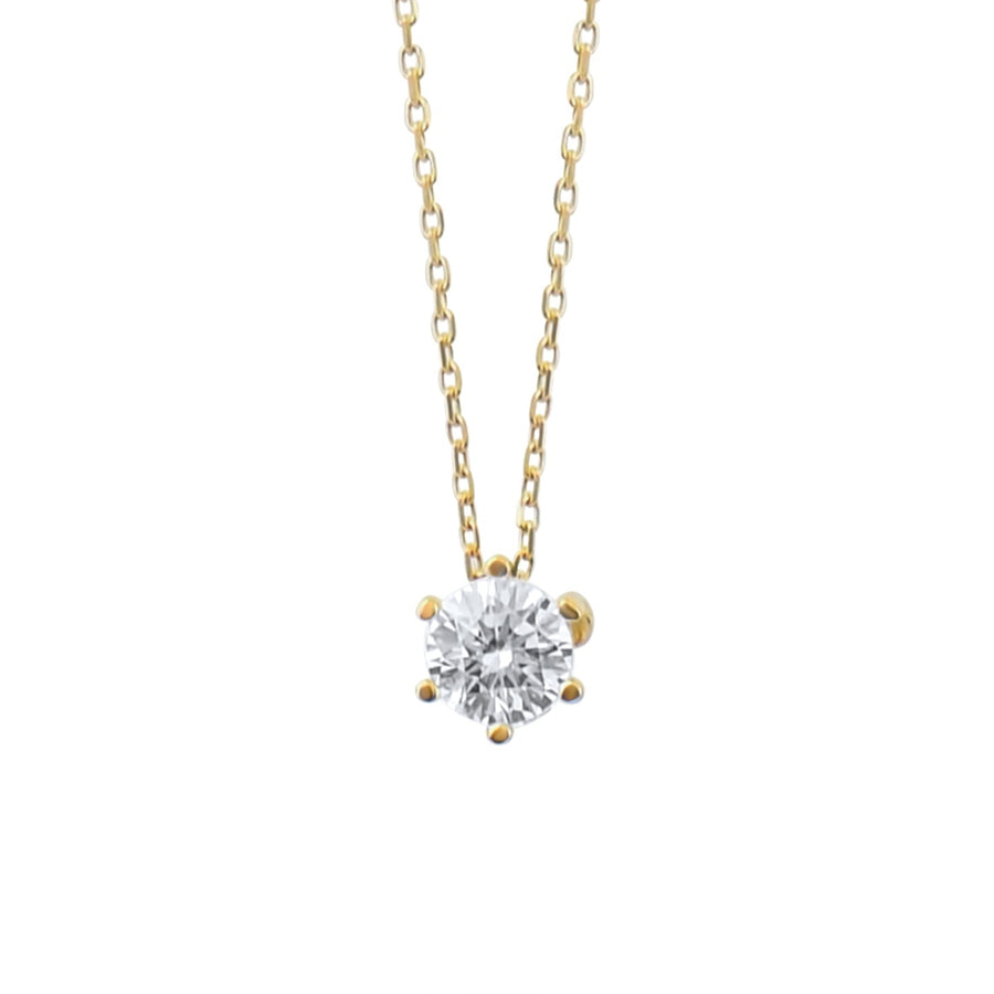 Kolié Gold Necklace with Cubic Zirconia - Timeless Elegance - Kolié