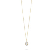 Kolié Gold Teardrop Zirconia Necklace - A Drop of Elegance - Kolié