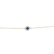 Kolié Gold Zirconia Centerpiece Bracelet – Blue, Green and Clear White - Kolié