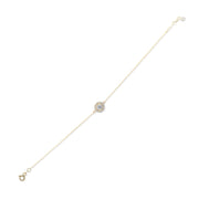 Kolié Gold Zirconia Centerpiece Bracelet – Blue, Green and Clear White - Kolié