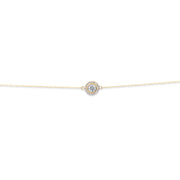 Kolié Gold Zirconia Centerpiece Bracelet – Blue, Green and Clear White - Kolié