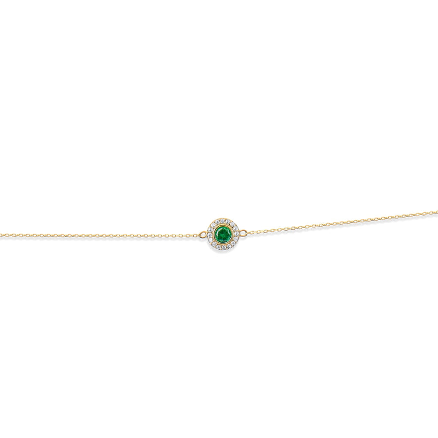 Kolié Gold Zirconia Centerpiece Bracelet – Blue, Green and Clear White - Kolié