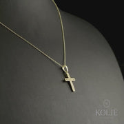 Kolié 9ct Yellow Gold Pendant with Cubic Zirconia Stones, Necklace
