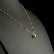 9ct Gold Bezel CZ Necklace - Chain Included