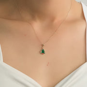 14ct Solid Gold Christmas Tree Pendant - Pendant Only