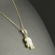 Solid Gold Elephant pendant, highlighting its detailed craftsmanship