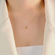 14ct Gold K Initial Pendant Necklace