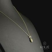 Kolié 9ct Yellow Gold Cubic Zirconia Pendant Necklace