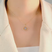 14ct Gold Round Protection Eye Pendant – Pendant Only