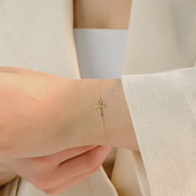 14ct Gold Ankh Symbol Bracelet, Egyptian Cross