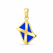 Scottish Flag Pendant – St. Andrew's Cross | Gold Vermeil & Sterling Silver | Kolié - Kolié Fine Jewellery