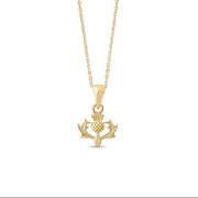 Solid gold Scottish thistle pendant charm (pendant only)